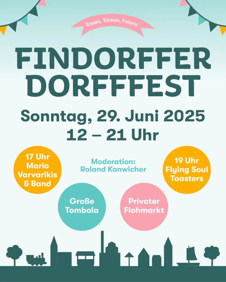 Plakat für das Findorffer Dorfffest 2025
