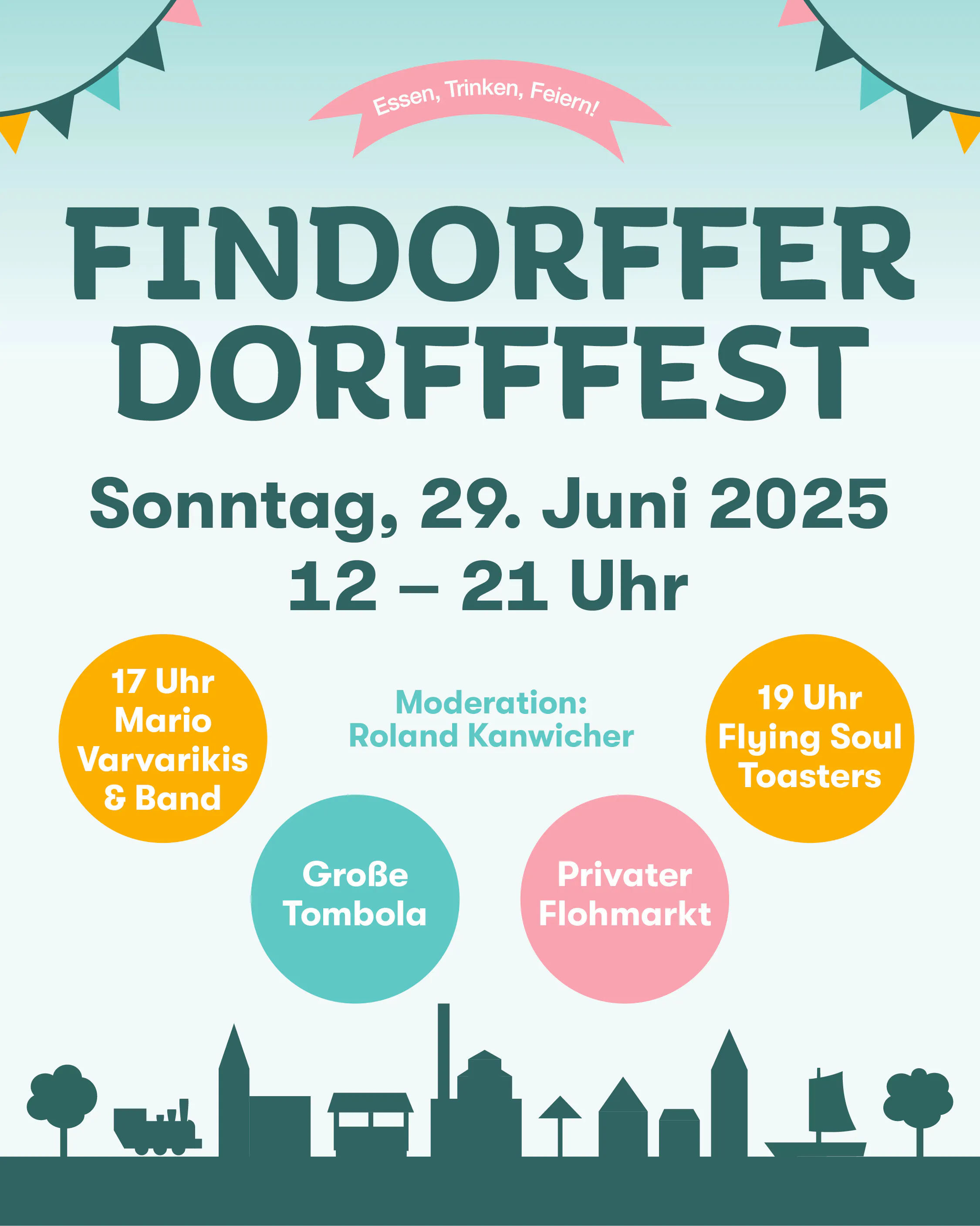 Plakat für das Findorffer Dorfffest 2025