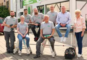 Gruppenfoto der Firma Gläbe Glas- und Metalltechnik