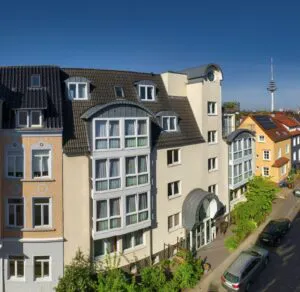 Außenansicht Häuserzeile, in dem die Bremer Heimstiftung untergebracht ist