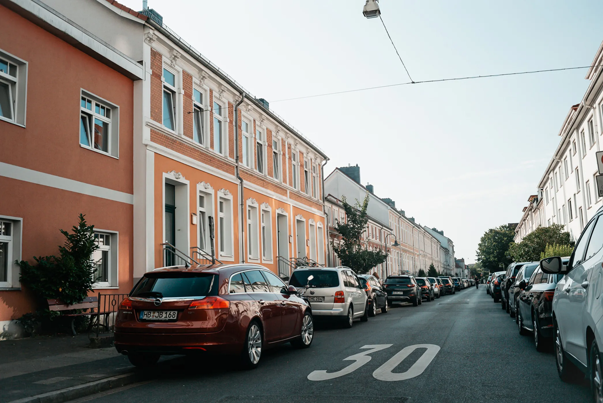 Straße mit Hauserzeile in Findorff